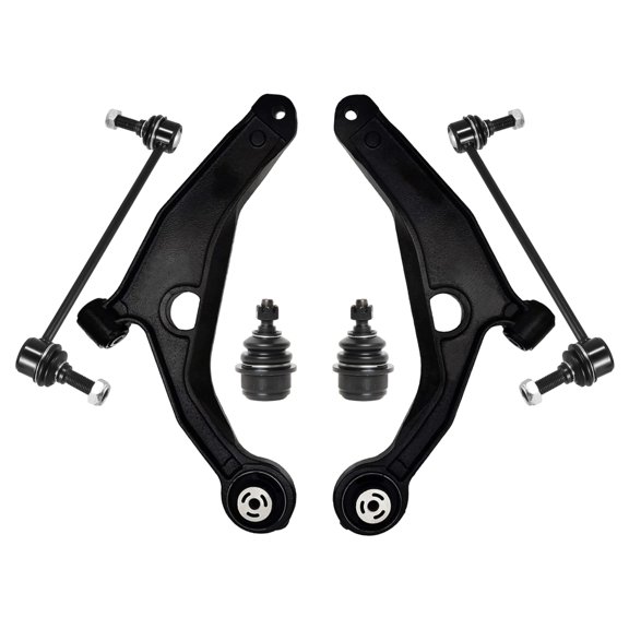 PartsW - 6 Pc Front Suspension Kit Lower Control Arms + Stabilizer Sway Bar Links + Lower Ball Joints for Dodge Journey 2009-2020