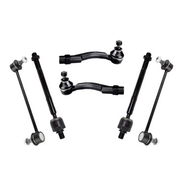 Complete Front Inner & Outer Tie Rod Ends With Sway Bar Links Kit For 2009-2014 Honda Fit