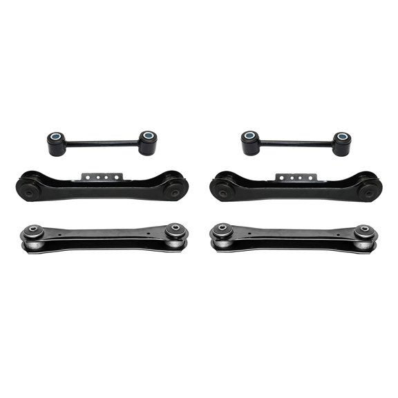 PartsW - 6 Pc Rear Upper & Lower Control Arms + Rear Sway Bar End Links, Suspension Kit