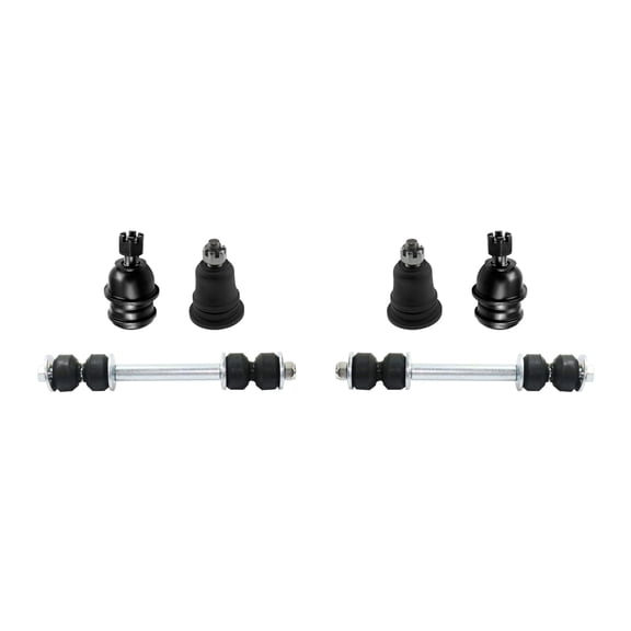 PartsW - 6 Pc Upper & Lower Ball Joints + Stabilizer Sway Bar Links, Front Suspension Kit for Nissan Frontier 1998-2004