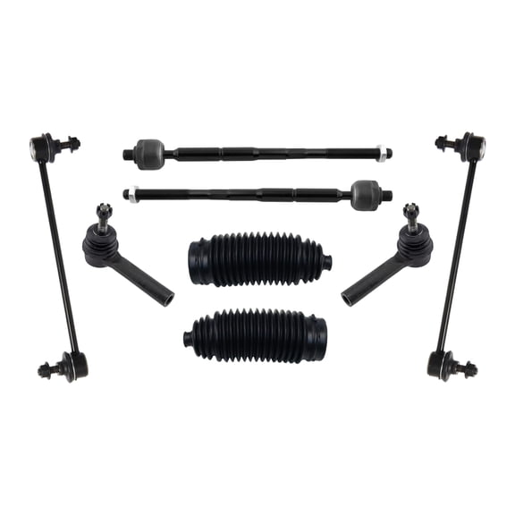 PartsW - 8 Pc Front Inner Outer Tie Rod Ends, Steering Gear Bellows, Stabilizer Sway Bar Links, Suspension Kit for Chrysler 200, Chrysler Sebring, Dodge Avenger