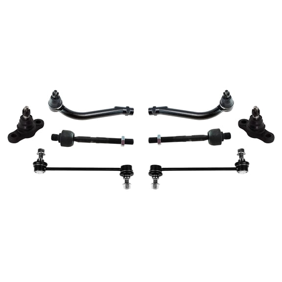 PartsW - 8 Pc Front Outer & Inner Tie Rod Ends, Stabilizer Sway Bar Links, Lower Ball Joints, Suspension Kit