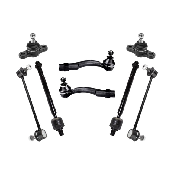 PartsW - 8 Pc Front Outer & Inner Tie Rod Ends, Sway Bar End Link, Lower Ball Joints, Suspension Kit for Hyundai Tucson Kia Sportage