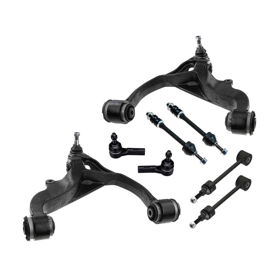 PartsW - 8 Pc Front & Rear Suspension Kit Outer Tie Rod Ends, Sway Bar End Links, Lower Control Arms & Ball Joints Fits Dodge Ram 1500 2006-2007 4WD with 5 Lug Wheels