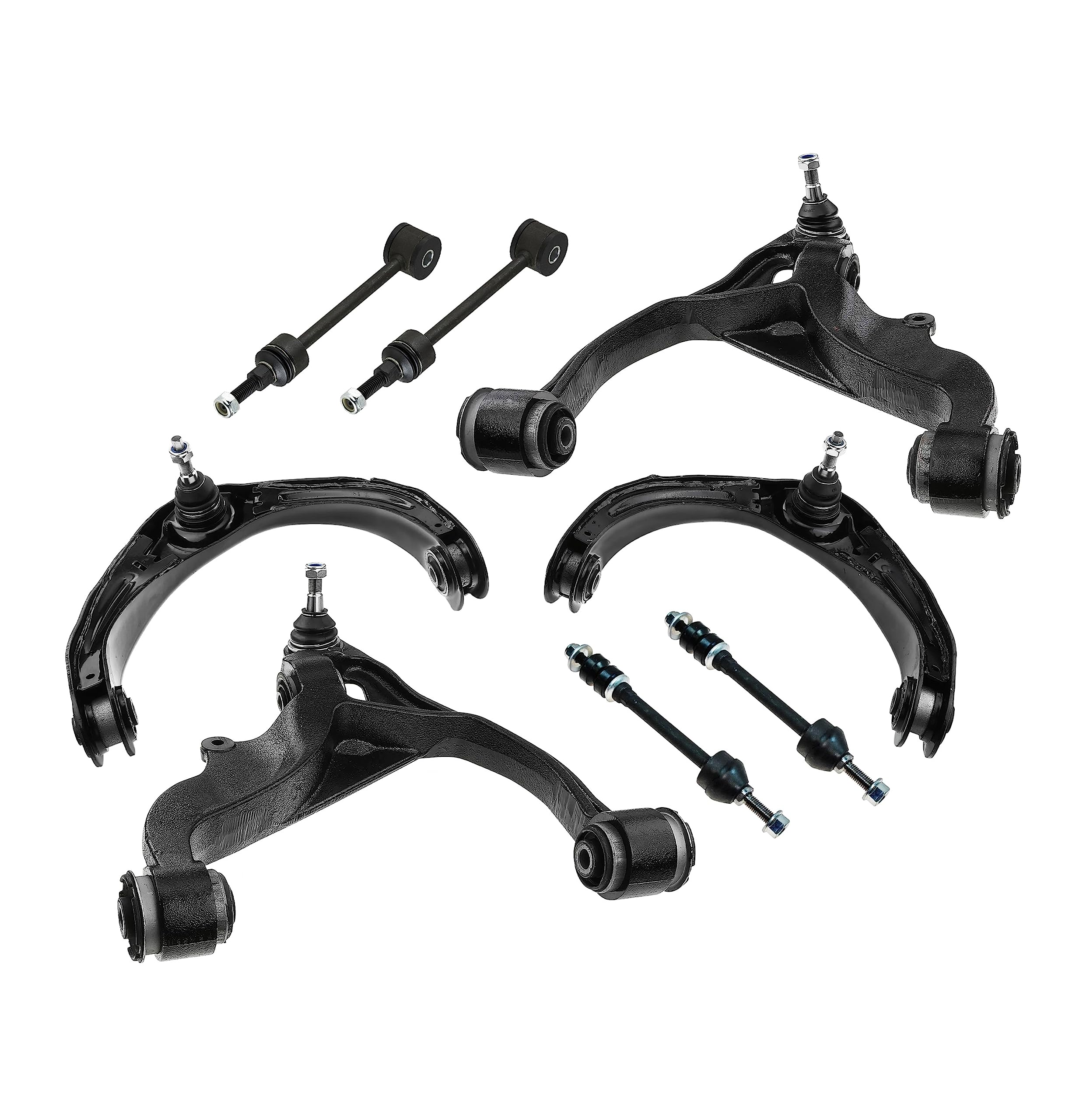 PartsW - 8 Pc Front & Rear Sway Bar End Links + Upper & Lower Control ...
