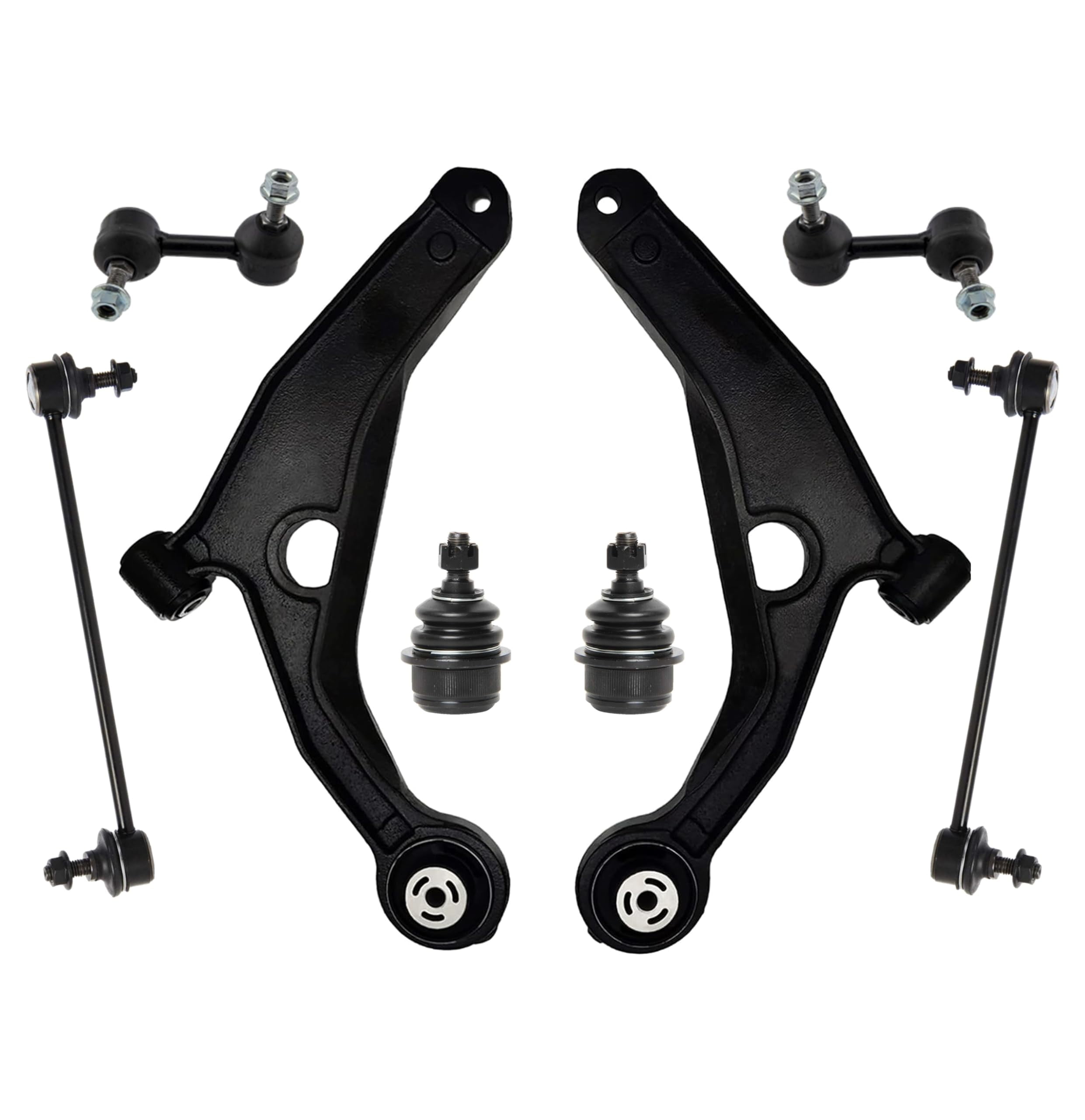 PartsW 8 Pc Front & Rear Sway Bar Links, Lower Ball Joints, Lower Control Arms, Suspension Kit