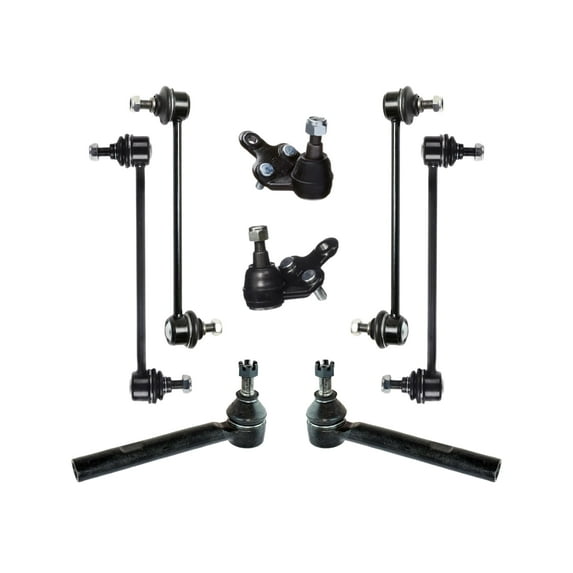 PartsW - 8 Pc Front & Rear Sway Bar Links, Tie Rod Ends Outer, Lower Ball Joints, Suspension Kit for Lexus RX330, RX350, RX400h, Toyota Highlander