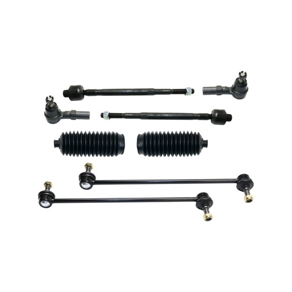 PartsW - 8 Pc Front Steering Inner & Outer Tie Rods, Bellow Boots, Stabilizer Sway Bar End Links, Suspension Kit for Honda Ridgeline 2006-2014
