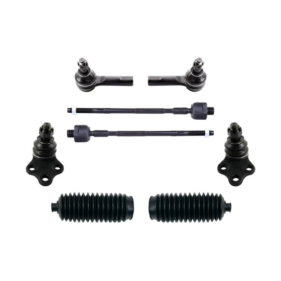 PartsW - 8 Pc Front Steering Outer & Inner Tie Rod Ends + Bellow Boots, Lower B Joints, Suspension Kit Fits INFINITI QX4 1997-2003/Nissan Pathfinder 1996-2004/