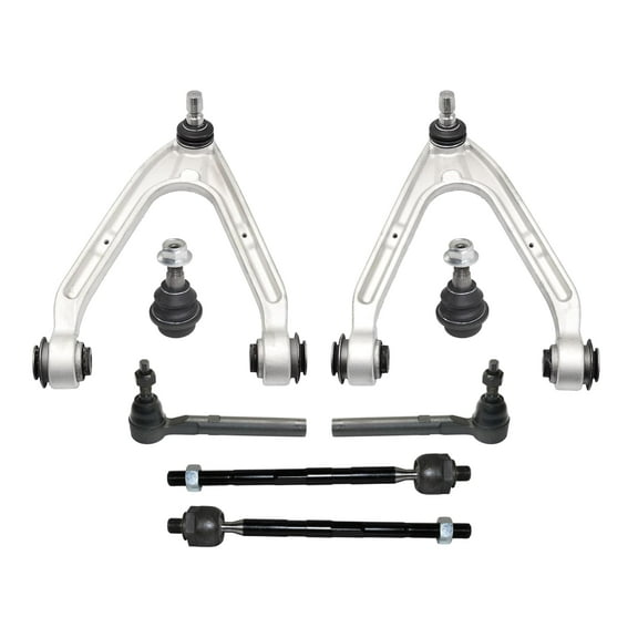PartsW - 8 Pc Front Suspension Kit Upper Control Arms, Tie Rod Ends Inner & Outer, Lower Ball Joints, for Hummer H3, Hummer H3T