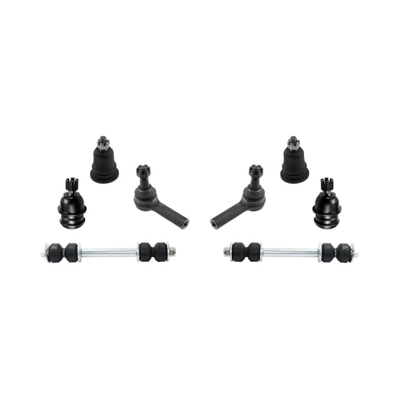 PartsW - 8 Pc Front Suspension Kit Upper & Lower Ball Joints, Sway Bar Links, Outer Tie Rod Ends for Nissan Frontier 2001-2004 4WD 2.4L L4 Engine Models