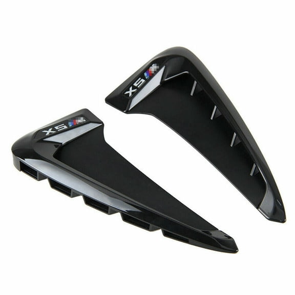 Partscollect 2 PCS Shark Gills Side Decoration Fender Vent Trim,Body Marker Fender Air wing Vent Trim M Cover Compatible with BMW X5 F15 X5M F85 2014 2015 2016 2017 2018