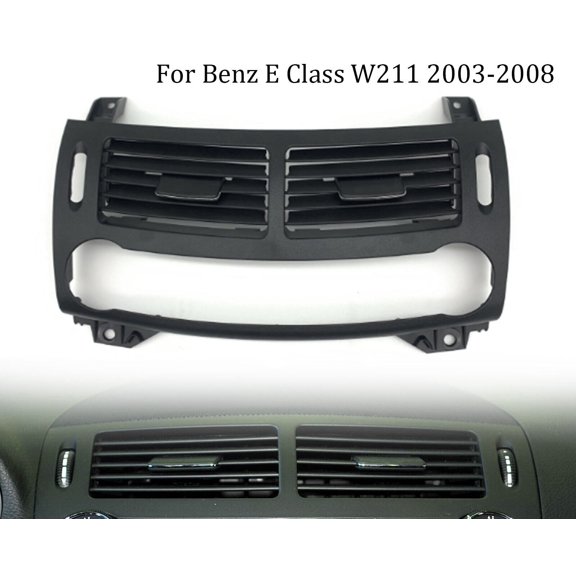 Partscollect Front Black Center A/C Air Vent Outlet Panel Grille Cover Compatible for Mercedes Benz E Class W211 2003 2004 2005 2006 2007 2008 CLS W219 Replaces OE# 21183018549116 (Black)