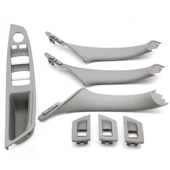 Partscollect Gray Inner Door Handle Pull Trim Cover Copmpatible for BMW F10 F11 Sedan Series 520 523 525 528 530 535 Replaces OE# 51417225877 51417225855 51417225856
