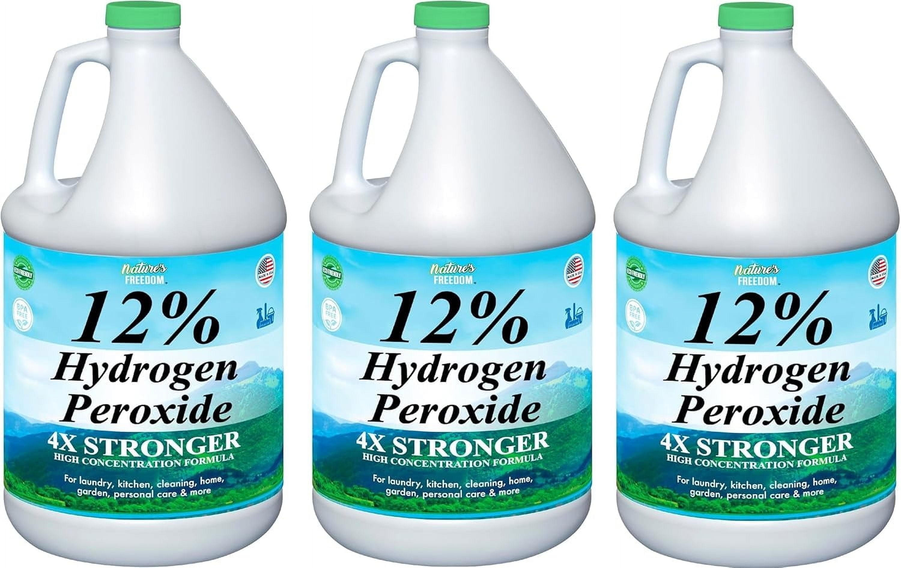 Party 12% Hydrogen Peroxide, Food Grade H2O2 and Purified Water Only, 2 Gallons Solution