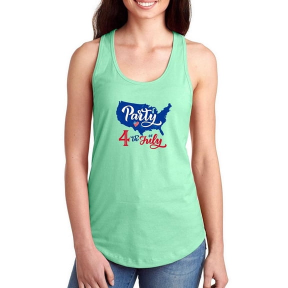 Party  4Th Of July Racerback Tank Women -Image by Shutterstock, Female x-Large
