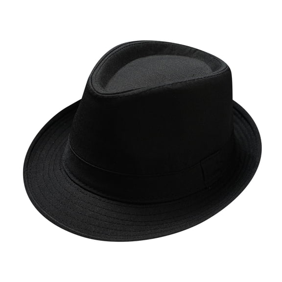 Party Accessories Fedora Hats for Men Women Short Brim Unisex, Summer Travel Cap for Men Women, Short Brim Unisex Party Costume Hats with Band