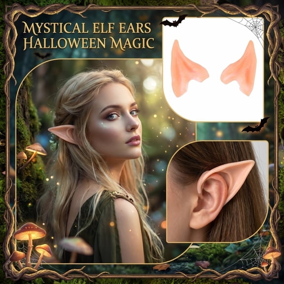 Party Accessories, Halloween, Fairy, Fairy Party Favors, 2 Pack 2X2 in Flexible Comfortable Wearable Elf Ears for Small Kids and Adults Halloween Dress Up Activities