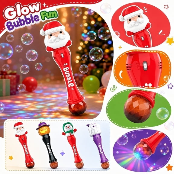 Party Accessory Bundle, Light Up Party Favors, Automatic Bubble Maker for Student, Portable Bubble Machines for Student, Halloween Party Favors for Student, 14X7 Inch 60Ml