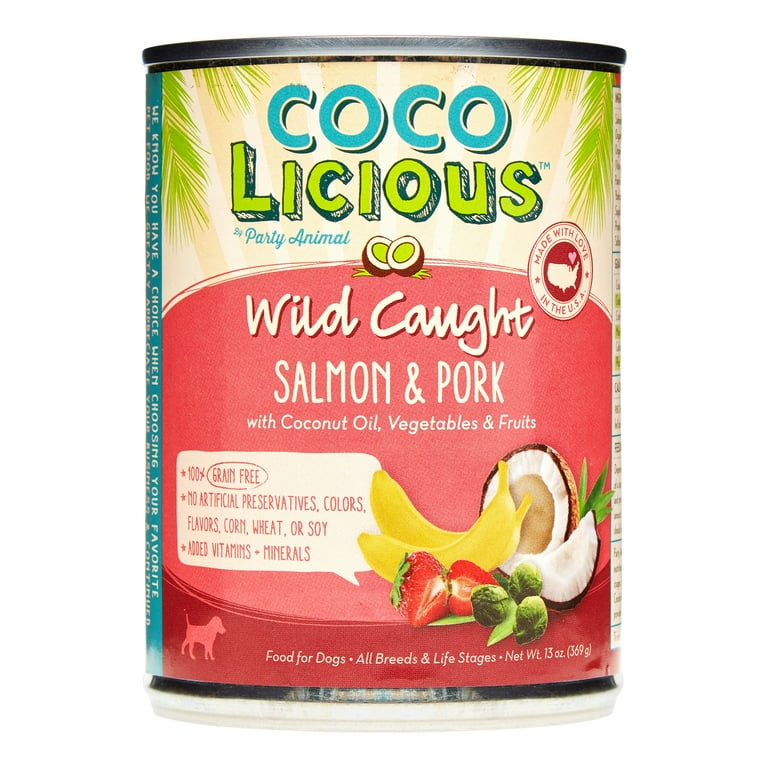 Party Animal Cocolicious Grain Free Wild Salmon Pork Wet Dog Food 13 oz Walmart
