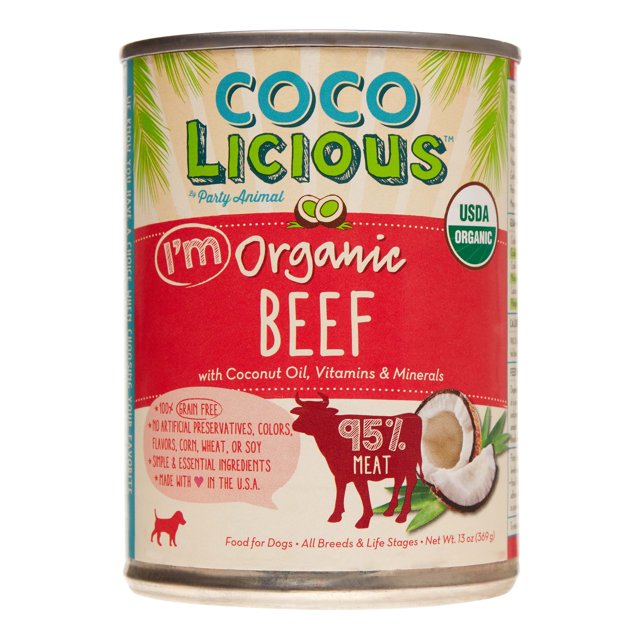 Party Animal Cocolicious Organic GrainFree Beef Wet Dog Food, 13 oz