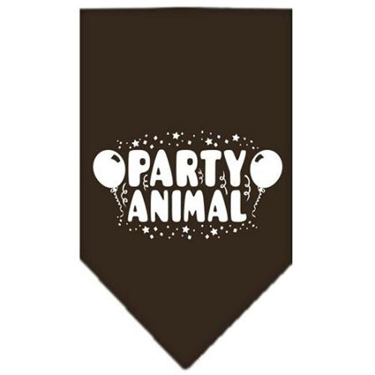 Party Animal Screen Print Bandana Cocoa Large - Walmart.com