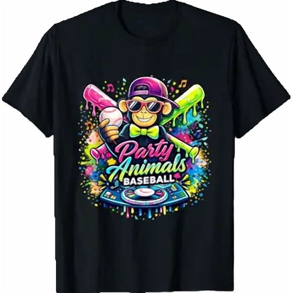 Party Animals Baseball Funny Mon T-Shirt
