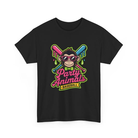 Party Animals Baseball Monkey Ice Cream T-Shirt