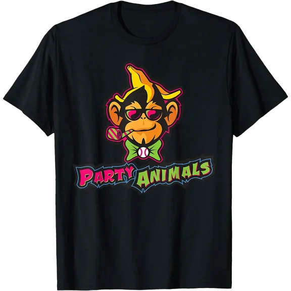 Party Animals Baseball Monkey T-Shirt
