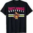 thumbnail image 1 of Party Animals Baseball Retro Monkey Sunglasses T-Shirt, 1 of 2