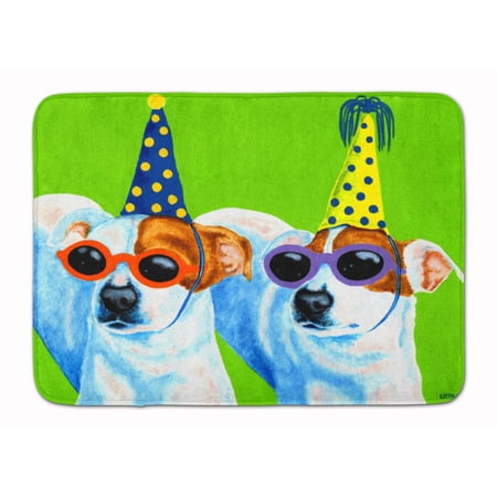 Party Animals Jack Russell Terriers Machine Washable Memory Foam Mat