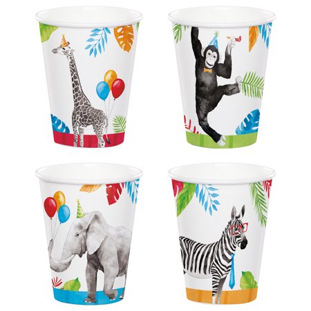 Party Animals Paper Cups, 24 Count