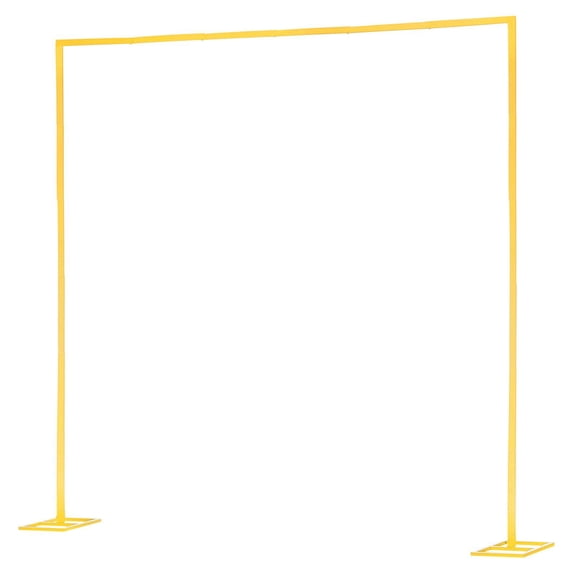 8x8 FT Square Metal Backdrop, Gold Arch Stand Easy Setup Stable Frame