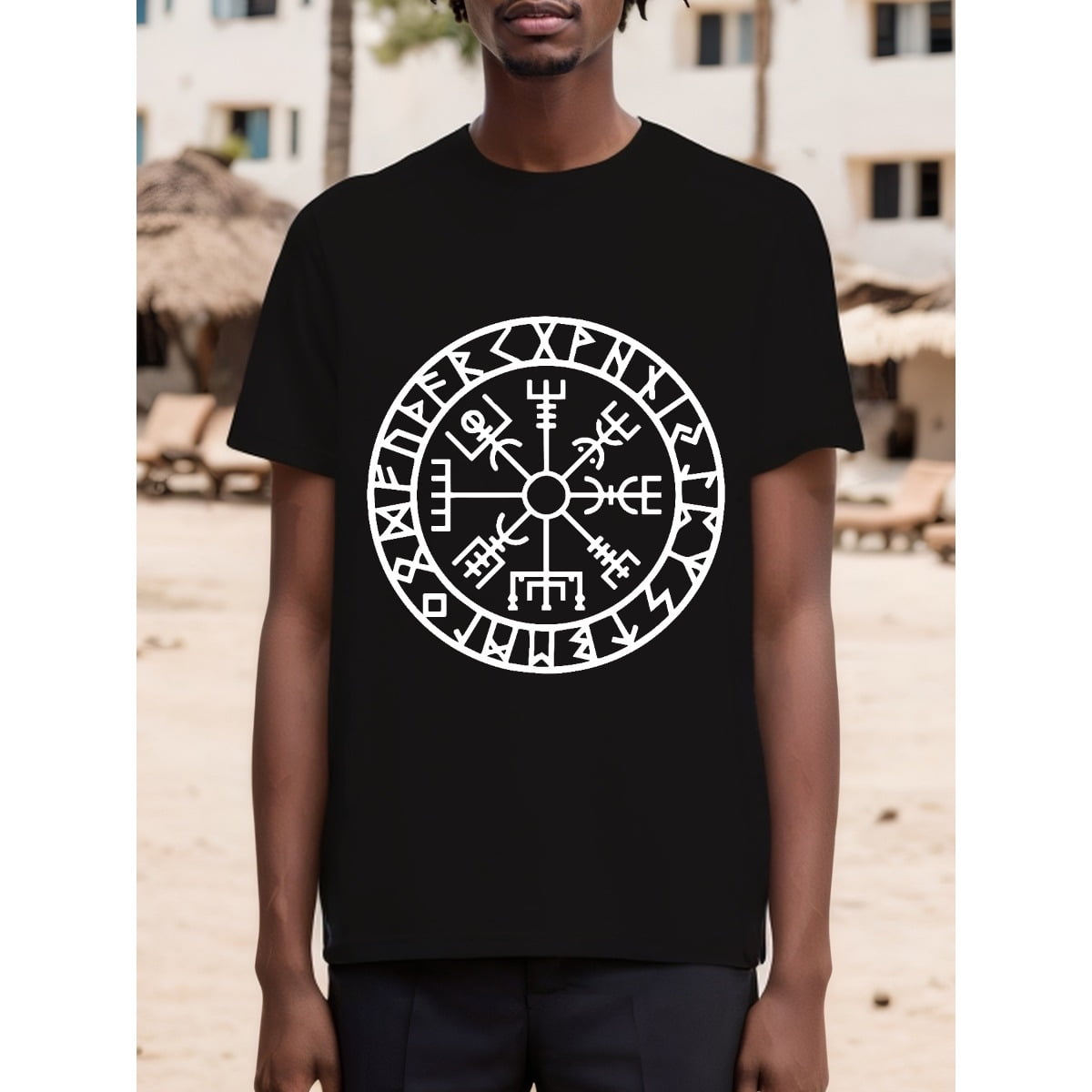 [Party Attire] Vegvisir Compass Viking T-Shirt - 100% Cotton ...