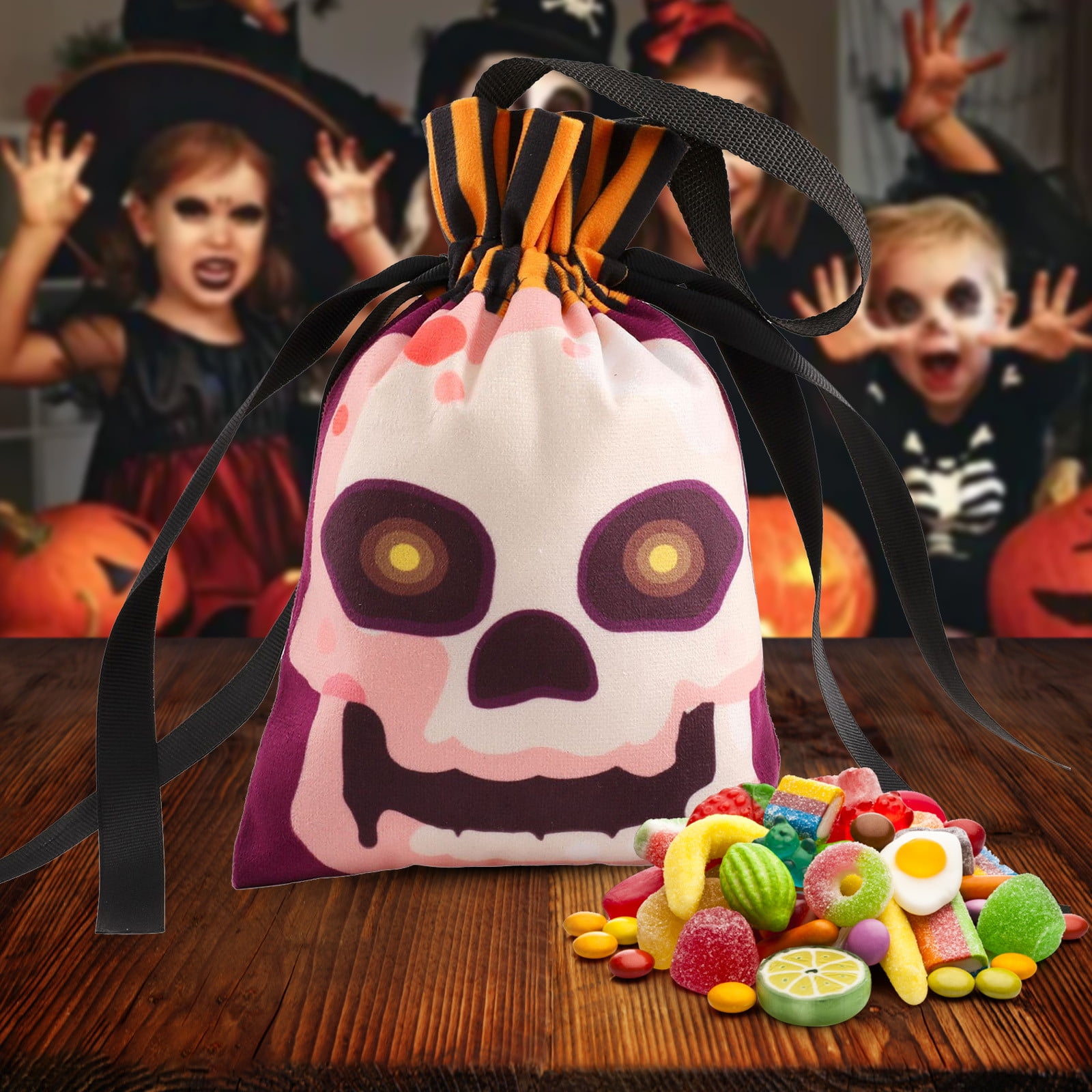 Party Bags Bulk Themed Pouches With Moon Night Pumpkin Candy Bags For