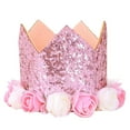 thumbnail image 1 of Party Balloon, Ongmies Birthday Crown Hat + Number Set – for Birthdays and Festivals, Pink, 1 of 4