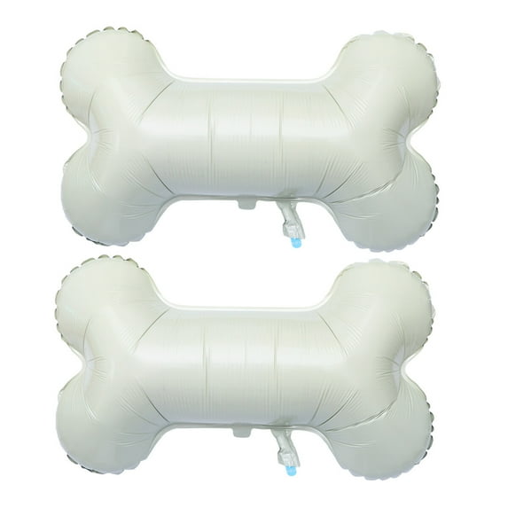 Party Balloons, 2pcs 45x75cm Aluminum Foil Balloon Bone Shaped Decoration Friut Balloon Supplies for Party (Beige)