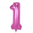 thumbnail image 1 of Party Balloons Decorations,Pink Foil Number 0 Balloon, 40 Inch Large Helium Mylar Balloon for Birthday, Anniversary, Party Decorations, Reusable and Easy to Inflate, 1 of 3