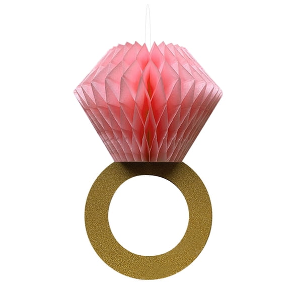 Party Banner Decorations Bachelorette Party Decorations Diomand Ring Hanging Decorations Glitter Gold Hanging Honeycomb Pom