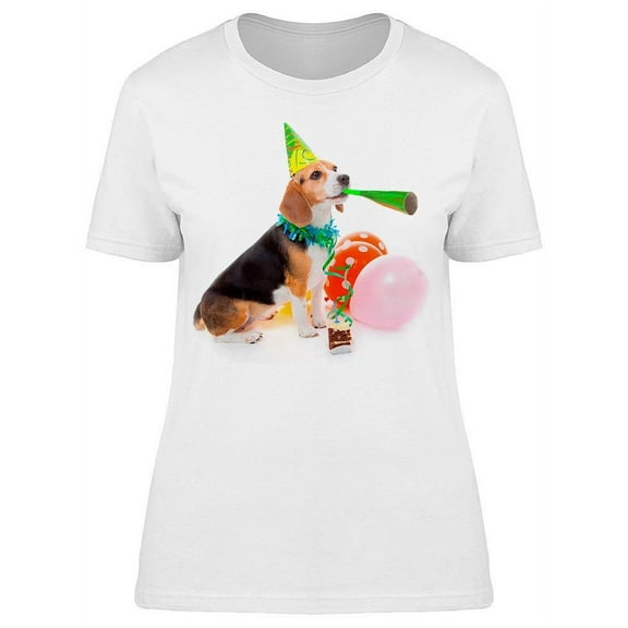 Party Beagle T-Shirt Women -Image by Shutterstock, Female x-Large