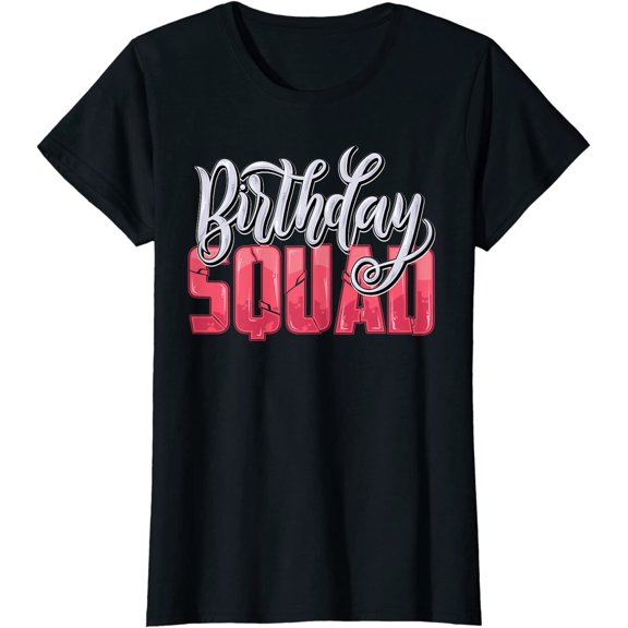 Party Birthday Shirt for Girls Women Birthday Squad T-Shirt