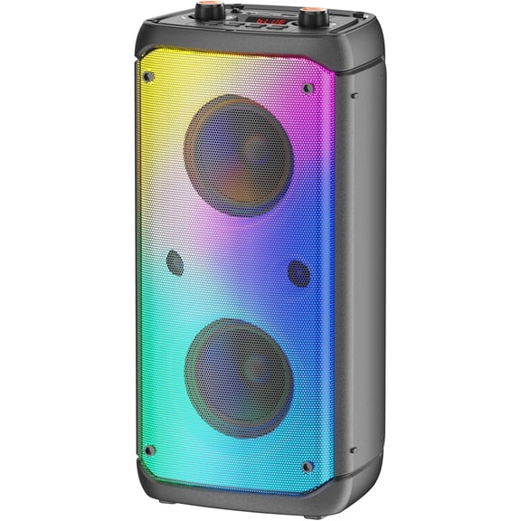 Party Bluetooth Speaker: 240W Peak Loud Sound, Deep Bass, 15H Playtime, Fast Charge, IPX4 Waterproof, TWS, Led Light Show, Large Portable Wireless Speakers for Outdoor, Camping, Backyard, Home