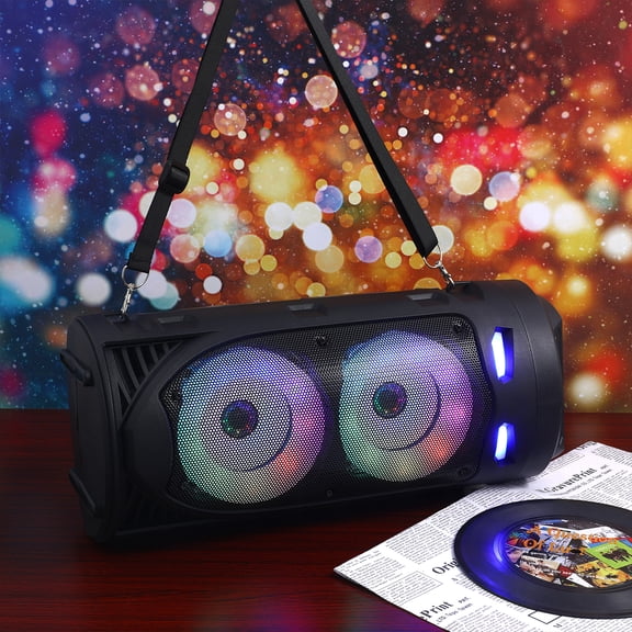 Toyandona Wireless Speaker with LED, Stereo Surround for Home, Portable ABS