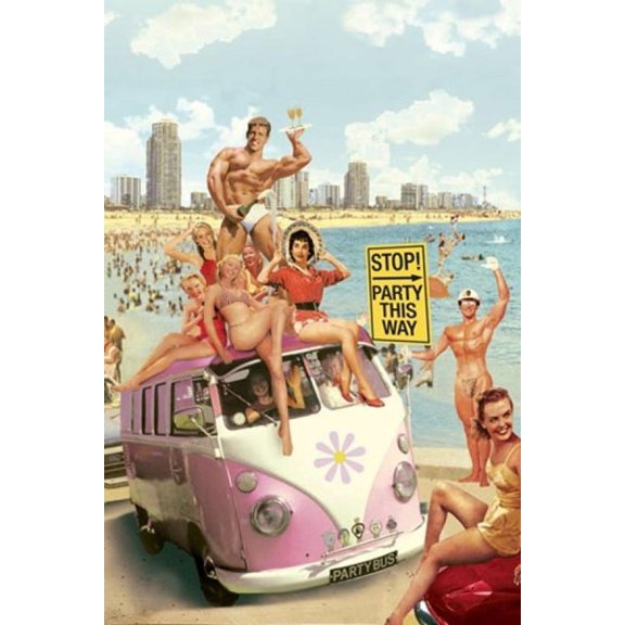 Party Bus Laminated Poster (24 x 36)