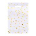 thumbnail image 1 of Party Candy Bags, White with Gold Star Pattern, 10 Pack, for Birthday Party Treats and Favors, 1 of 6