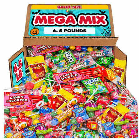 A Great Surprise Assorted Candy Mix, 6.5 lb Bulk Individually Wrapped Candy Variety Pack for Halloween, Piñatas, Goodie Bags & Party Favors