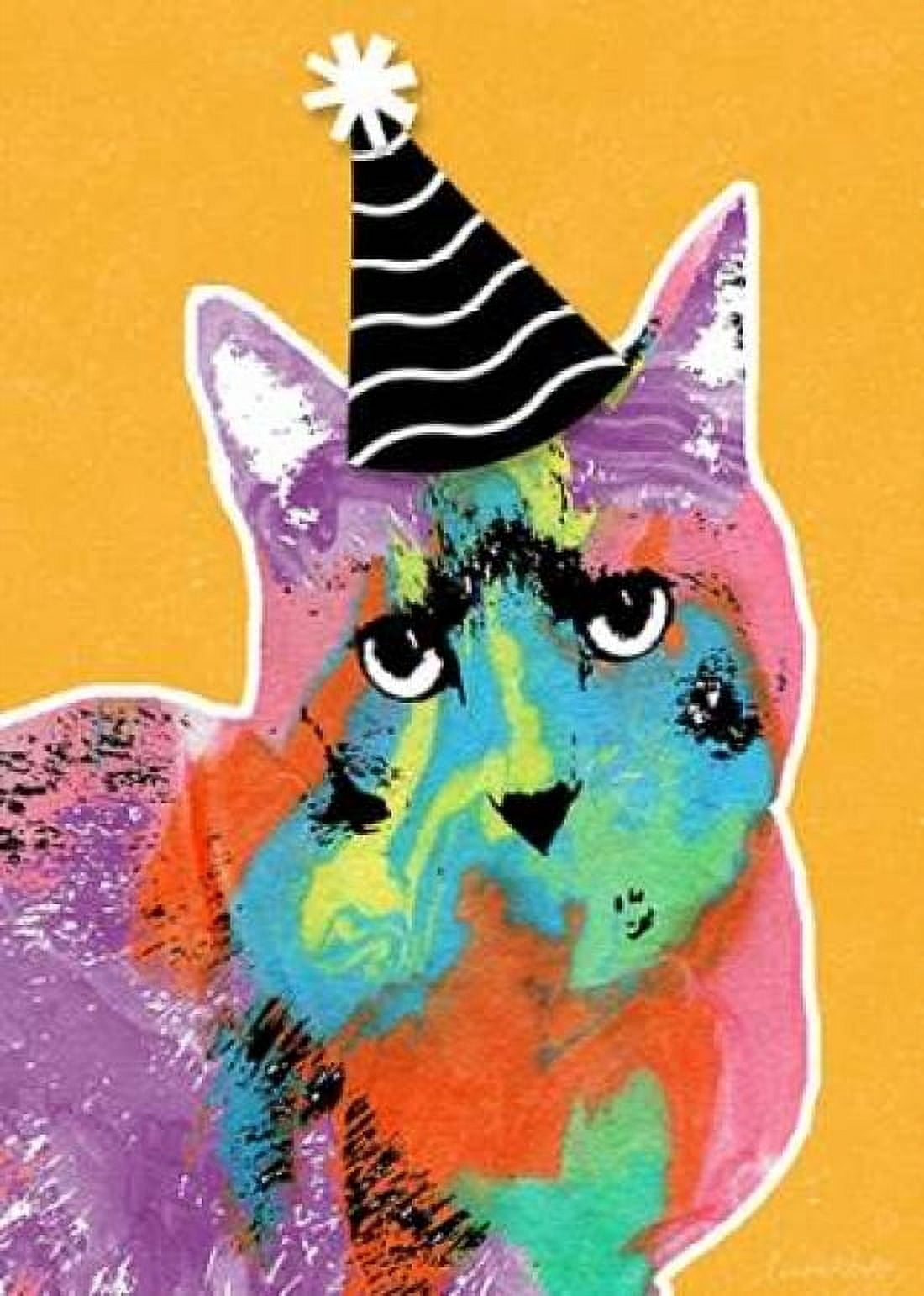Party Cat Canvas Art - Linda Woods (20 x 28)