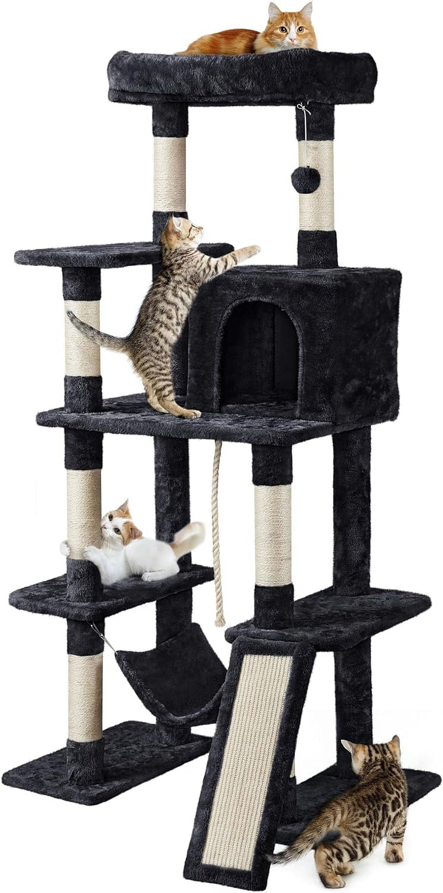 Party Cat Tree Cat Tower, 63in Multi-Level Cat Tree for Indoor Cats ...