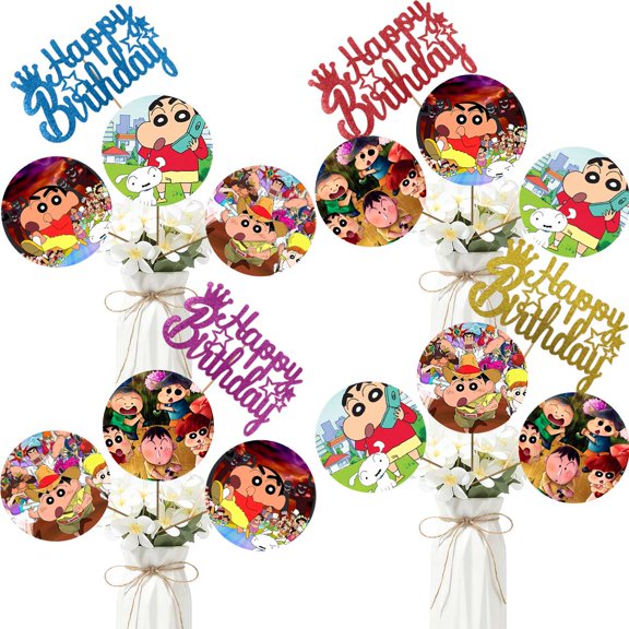 Party Centerpieces Crayon Shin-chan Decoration Table Toppers Photo Props Booth Center Piece Decor Birthday Party Supplies