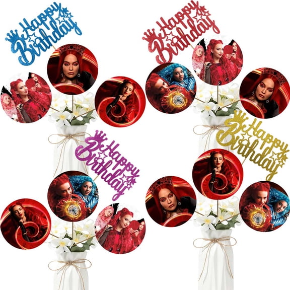Party Centerpieces Descendantsal Rise Party Red Decoration Table Toppers Photo Props Booth Center Piece Decor Birthday Party Supplies